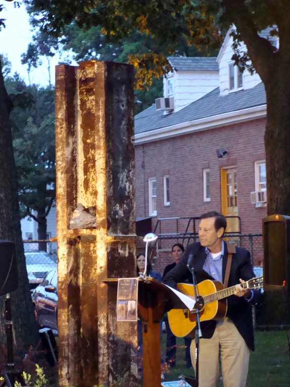 John Sprung sang “Side Effects” during the East Rockaway ceremony.