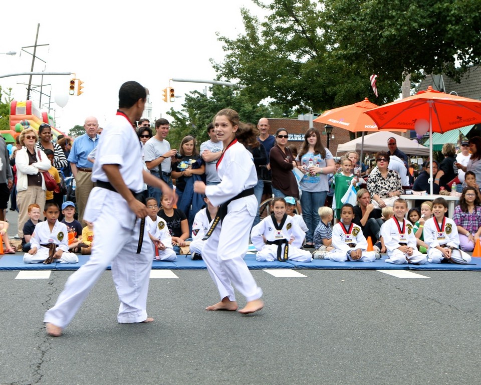 A Tai Kwon Do exhibition attracted many spectators last Saturday, at the Covert Avenue Street Fair.