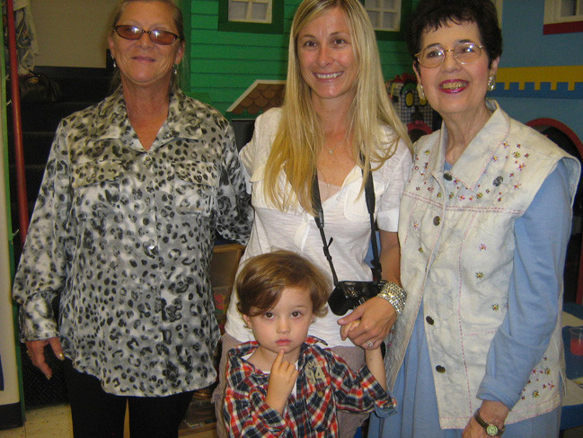 Grandma Hain, Grandma Rosen along with mom join Maverick Hain to share a special day in Pre-K together.