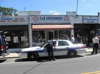 As reported in the Herald last summer, on Aug. 26, 2010, a man wearing a pink jumpsuit and a blond wig, holding an off-white purse — and a silver handgun — entered C&R Stationery Store in Lynbrook.