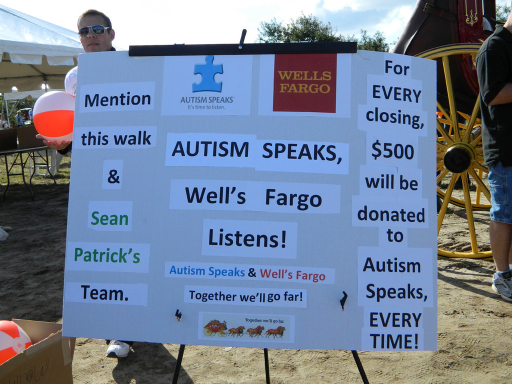 Wells Fargo was another sponsor for the Walk for Autism.