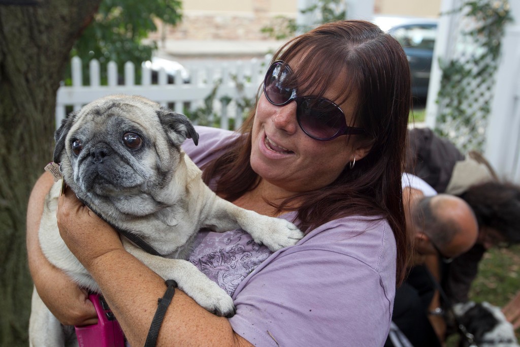 Donna Macdonald and her pal, Layla at the Blessing of the Pets in Lynbrook.