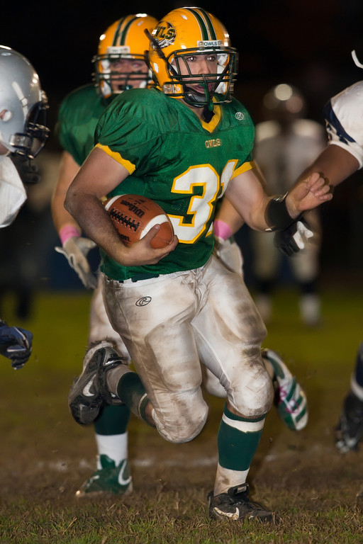 Senior Rocco Scibelli had 138 of Lynbrook's 457 yards rushing in last Thursday night's 40-21 Conference III home victory over Hewlett.