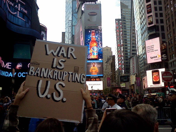 Around 5 p.m. on Oct. 15, Occupy Wall Street grew to nearly 10,000 and marched into Times Square.