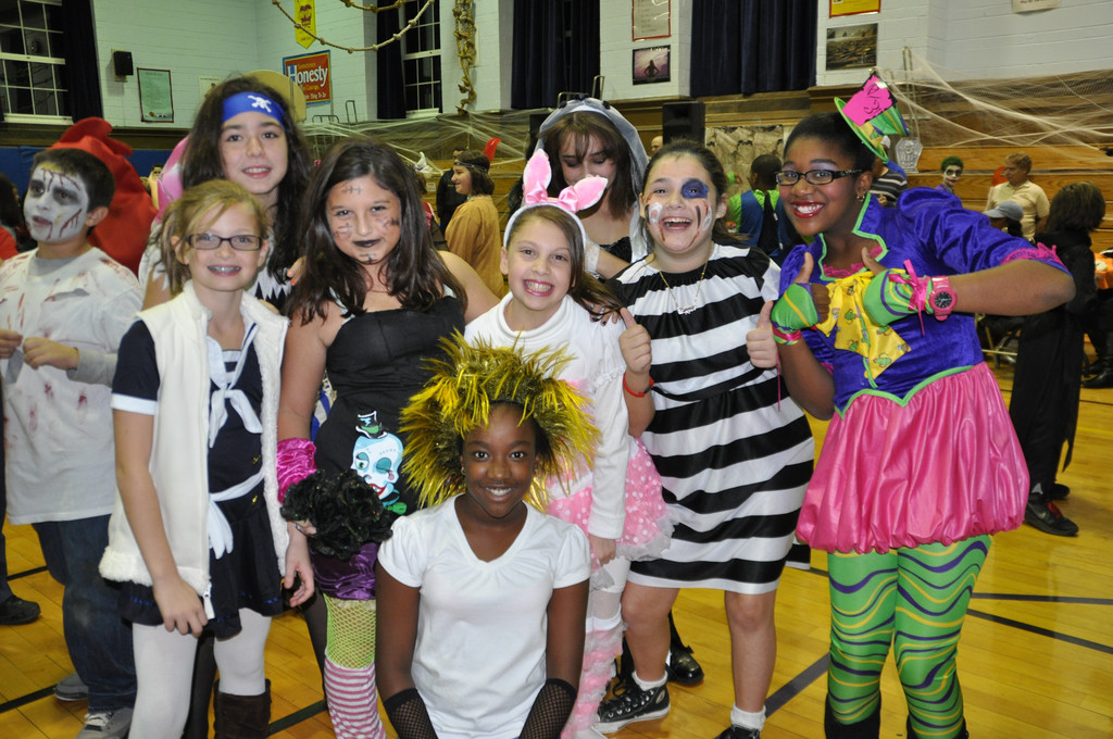 Covert Avenue’s sixth-grade girls were dressed to impress at the party.