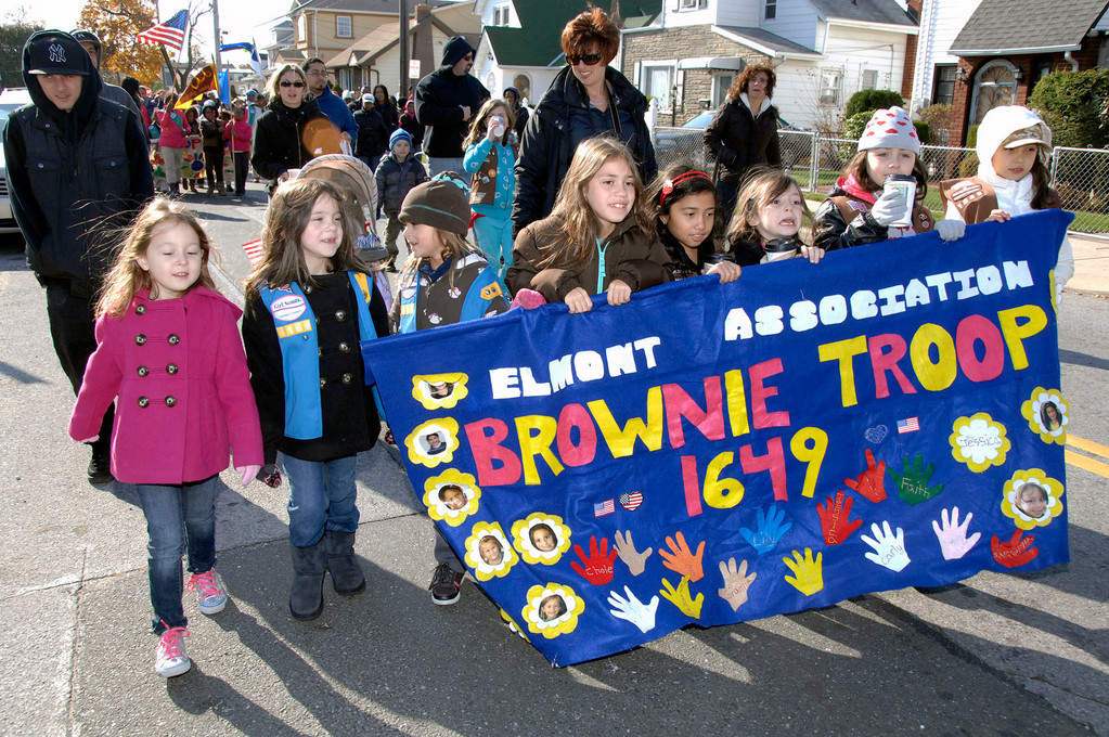 Local Brownie Troop 1649 also marched in the parade.