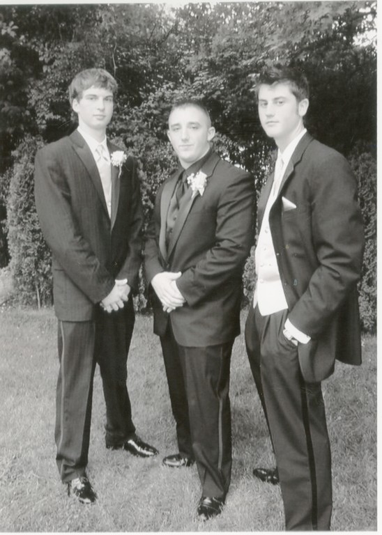 The Three young men at their Lynbrook High School prom earlier this year. From left were Verhey, Hennessy, and Kennedy.