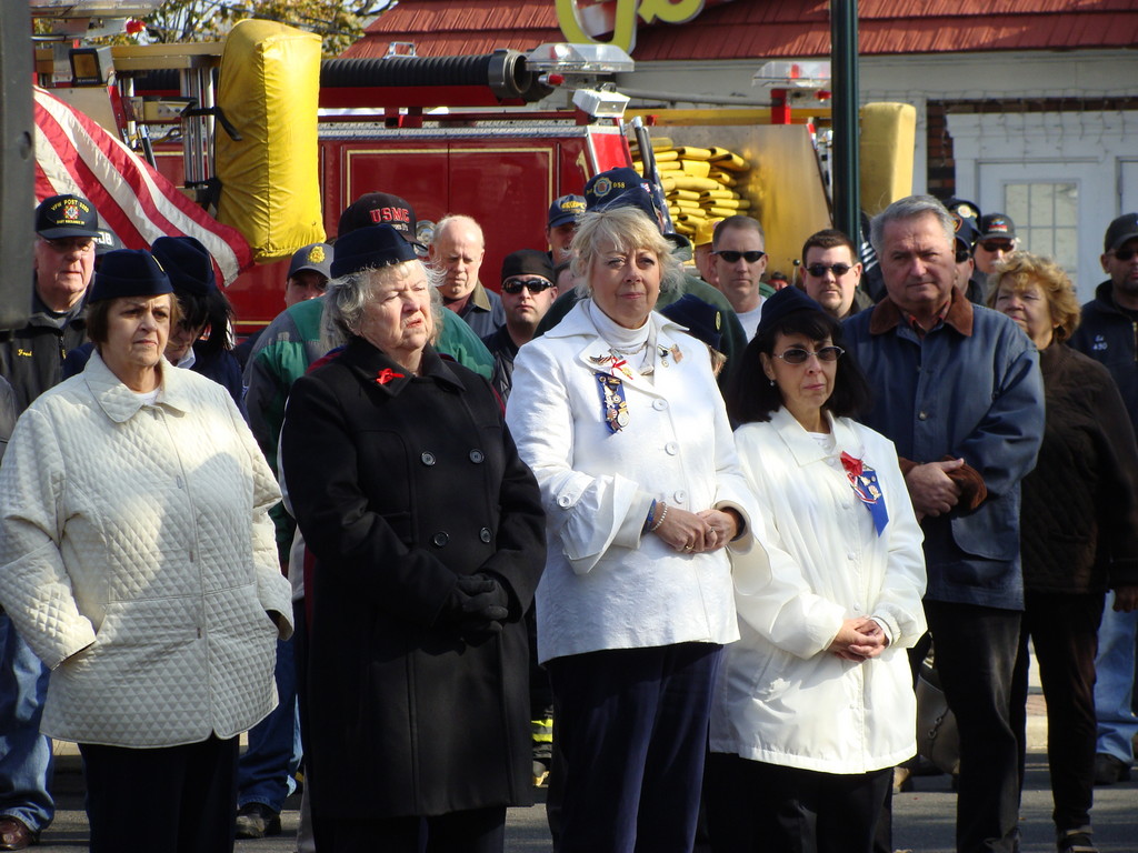 The American Legion Ladies Auxiliary members at the East Rockaway service.