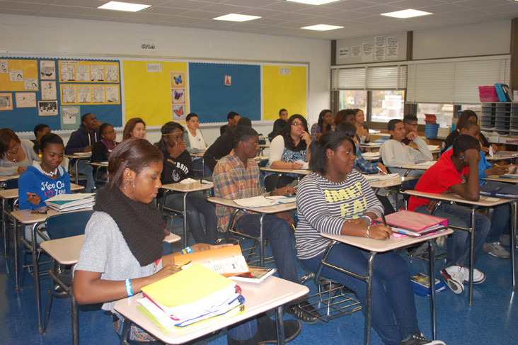 A Class at Central High School reflects the diversity of the Valley Stream Central High School District.