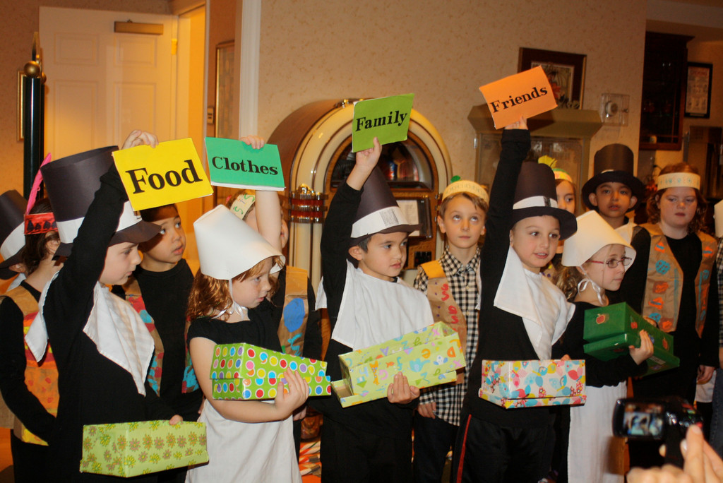 The Thanksgiving show performed at Sunrise Senior Living by first graders from West End School found the most special treasures of all ­— food, clothes, family and friends.