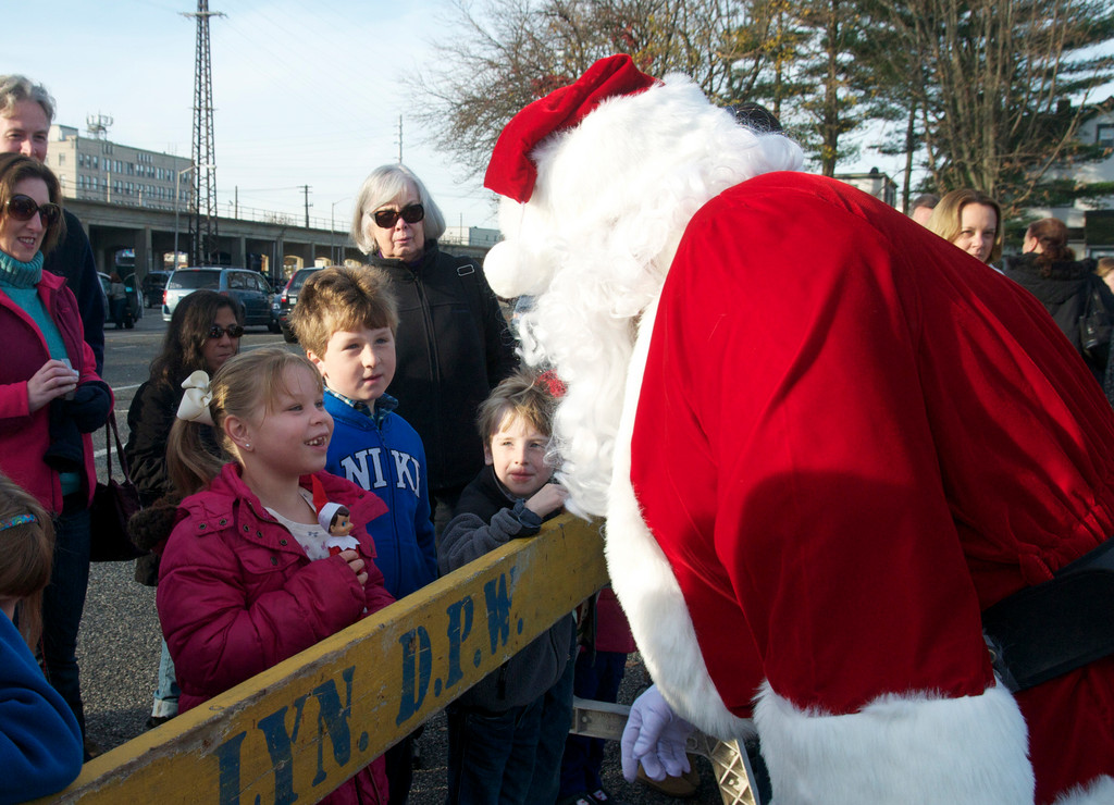 Six-year-old Sophia Scorcia told Santa she wants her two front teeth for Christmas at the “Santa Arrives” event on Nov. 26 in Lynbrook, sponsored by the Chamber of Commerce.