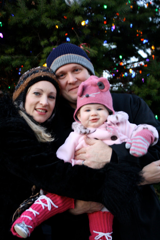 Melanie and Joe Palmeri took their 8-month-old daughter, Lucy to see her very first tree lighting!