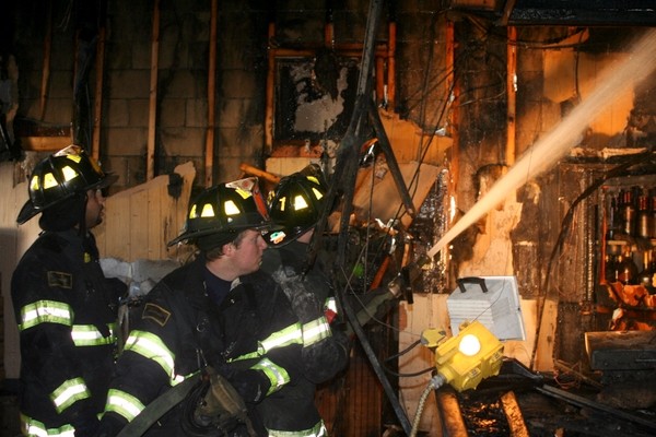 One firefighter was injured in this Christmas Eve blaze at the Lynbrook VFW.