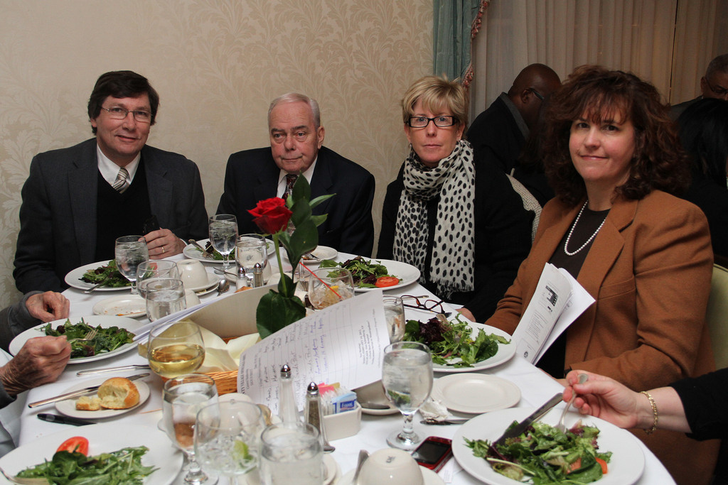 Members of the Malverne Village Board were among the 45 Long Island villages represented at the seminar held at LaMarmite Restaurant in Williston Park. Pictured from left were Trustee Mike Bailey, Deputy Mayor Joe Hennessy, Mayor Patricia McDonald and Trustee Patricia Canzoneri-Callahan.