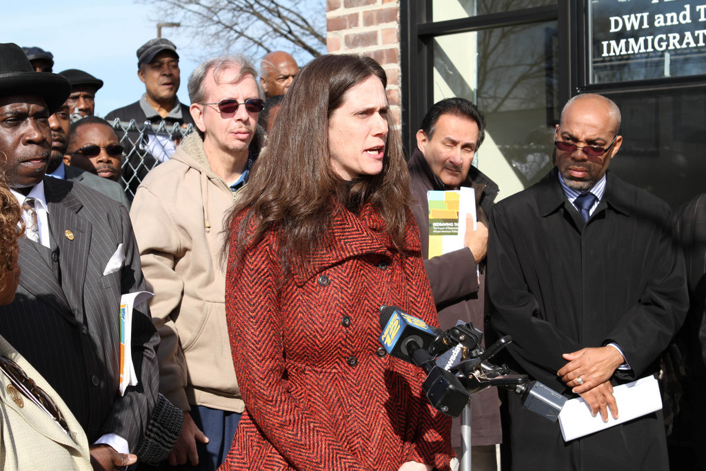 During the rally on Tuesday, Long Island Progressive Coalition Director Lisa Tyson said that the Senate's redistricting plan is a political ploy to keep incumbents in
power.