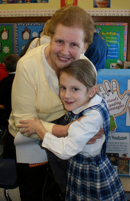Second grader Kathleen Healy chose her grandma to visit.
