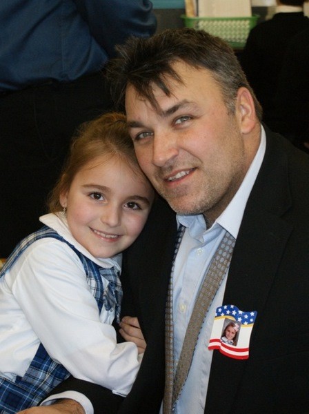 Mia Habert and her "special person", her Daddy.