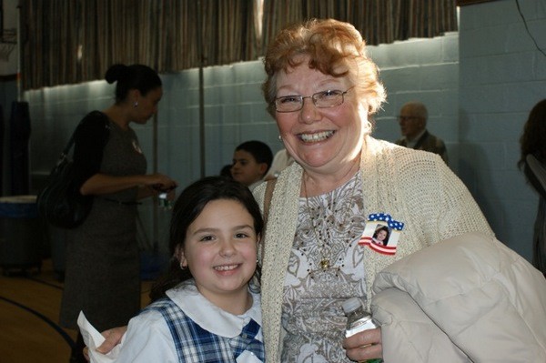 Eve O'Connor and her Grandma enjoying some time together after the presentation.