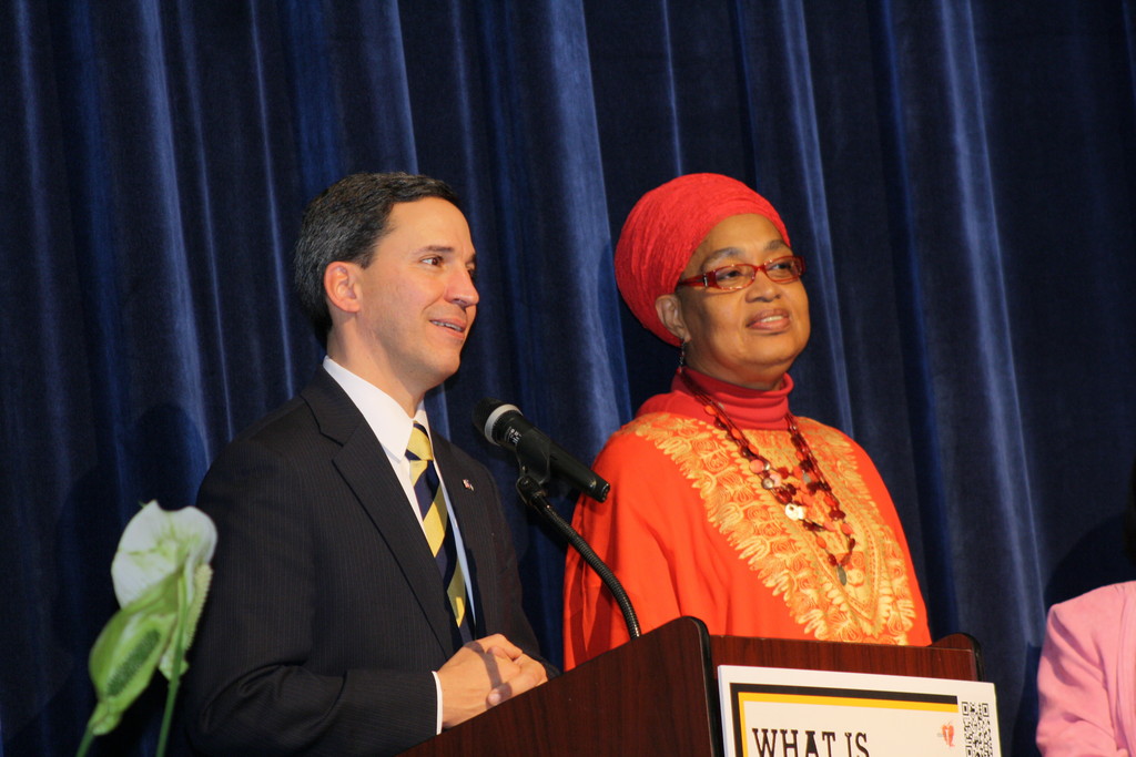 Sen. Jack Martins (R-Mineola) honored Jean Grant with a Dr. Martin Luther King Jr. Award at the annual Black History Month Celebration in Elmont on Feb. 13. More photos, page 3.
