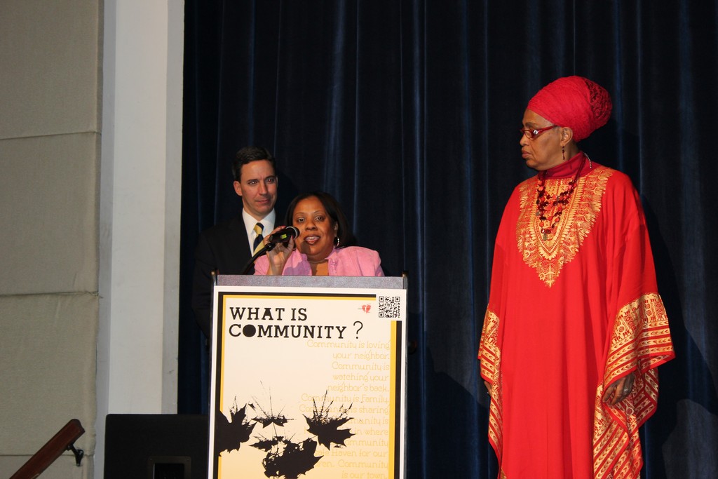 Claudine Hall, left, and Jean Grant, right, accepted Dr. Martin Luther King Jr. Awards at the event.