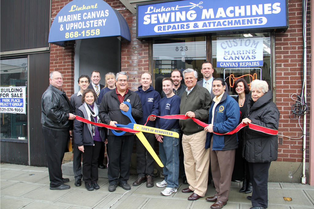 Matthew Linhart, owner of Linhart Sewing Inc., was proud to announce the grand opening of his shop.