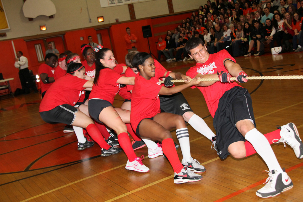 Floral Park High School students competed in the Tug-of-War competition.