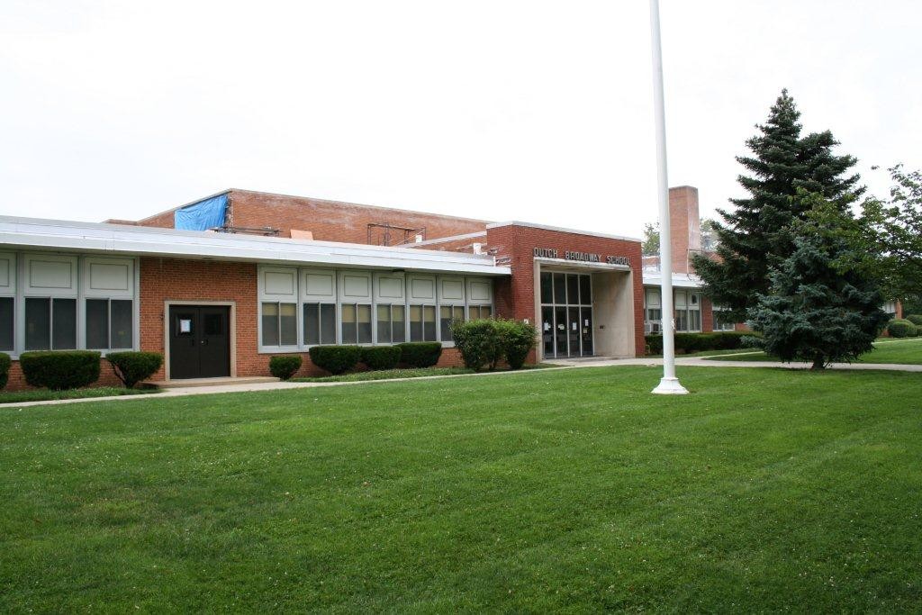 The Elmont district's Dutch Broadway School, located on Dutch Broadway in Elmont.