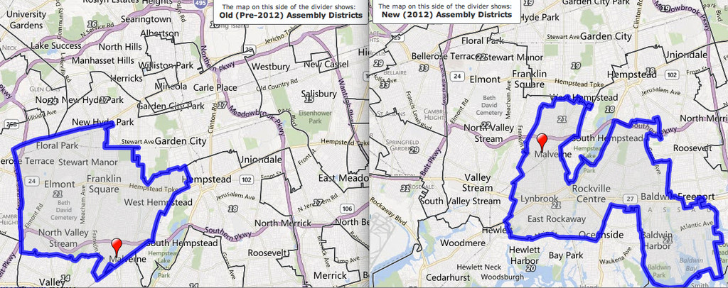 The Assembly’s 21st District will move south and east, according to maps recently released by the New York State Legislative Task Force on Demographic Research and Reapportionment.