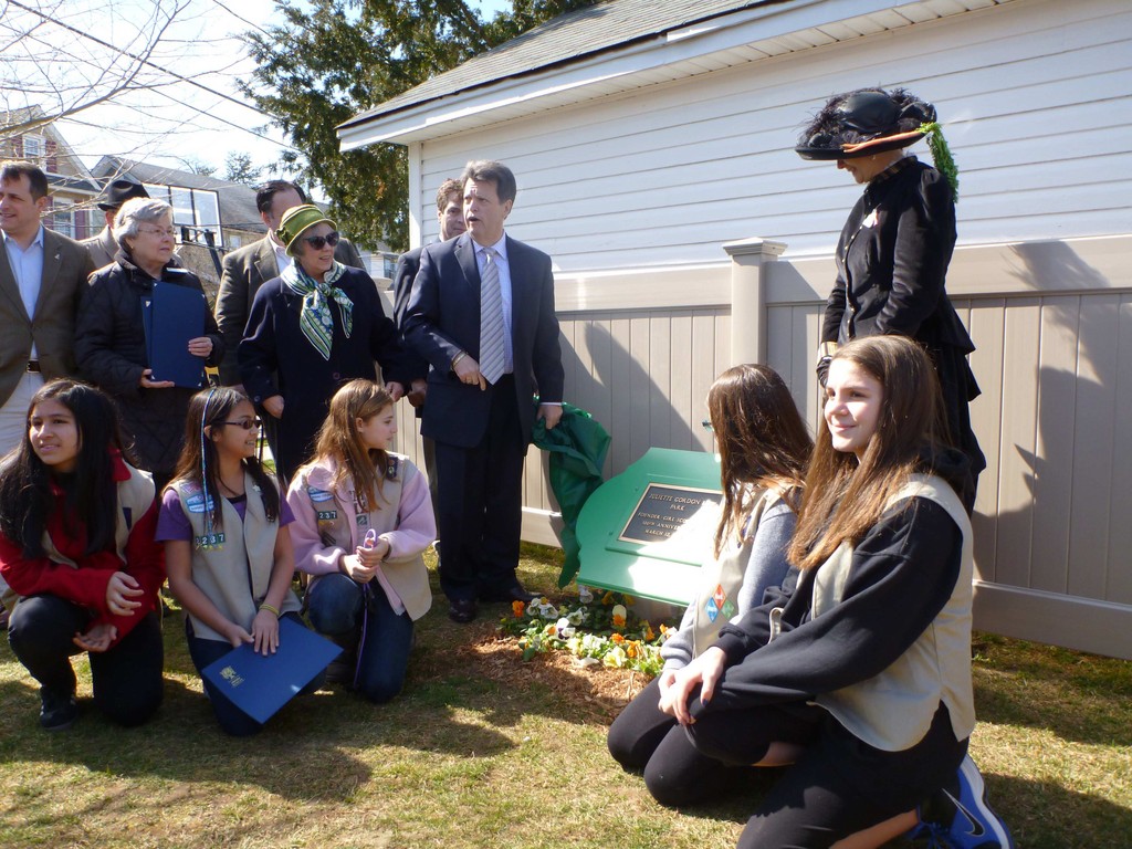 Local Girl Scout Troop 2237 officially named a Lynbrook park after Juliette Gordon Low — Girl Scouts of the USA’s founder — on March 11.