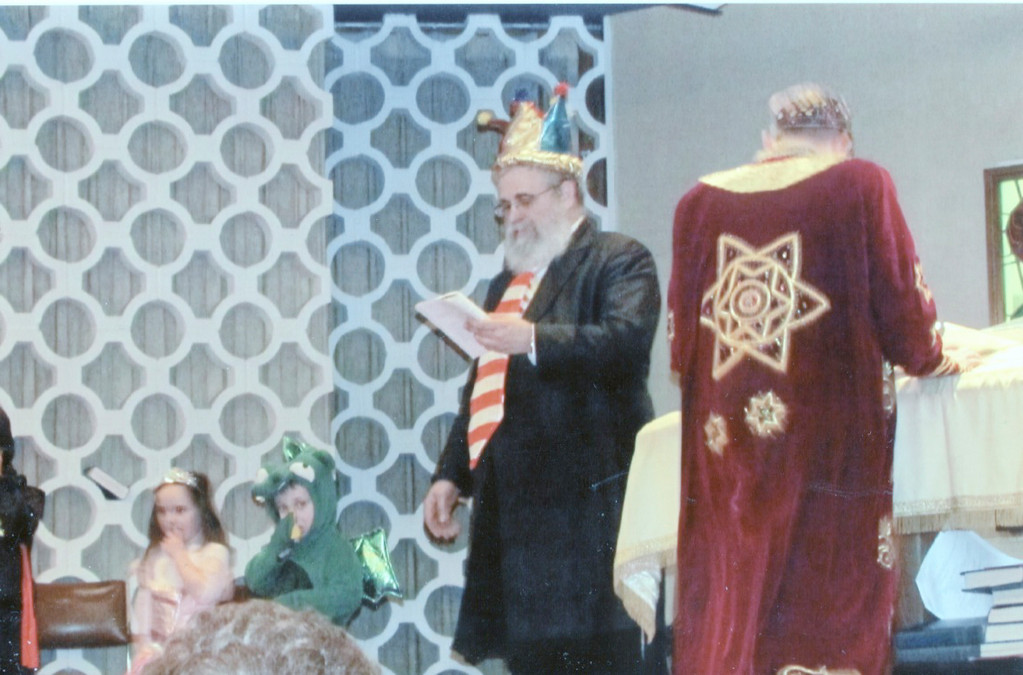Rabbi Chaim Blachman, of the Lubovitch Orthodox in Springfield Gardens, regularly leads services at the Elmont Jewish Center.