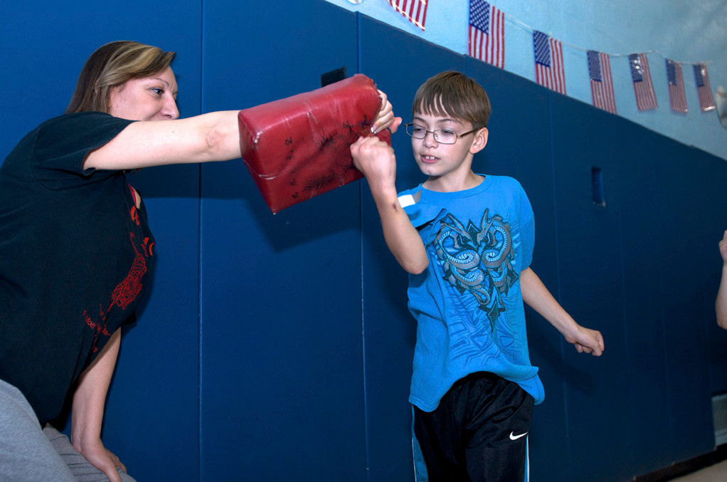 10-year old Chris Kucharnick learned some new self defense moves.