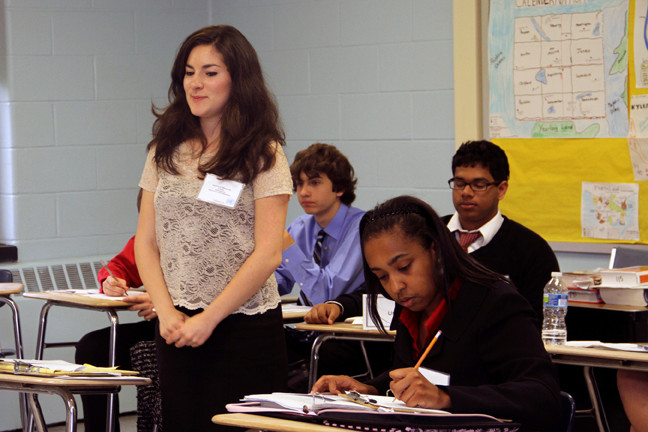 Chinese delegate Natalie Bracco addressed the Historical Committee.