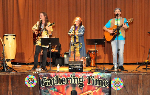 “Gathering Time” played some far-out tunes from Woodstock at the event.