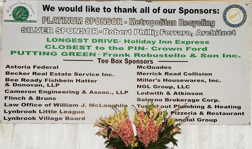 The sponsors of the event were listed and thanked.