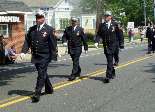 The East Rockaway Fire Department, led by newly-appointed Chief Steven Torborg.