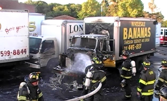 Lynbrook Firefighters put out the truck fire on June3.