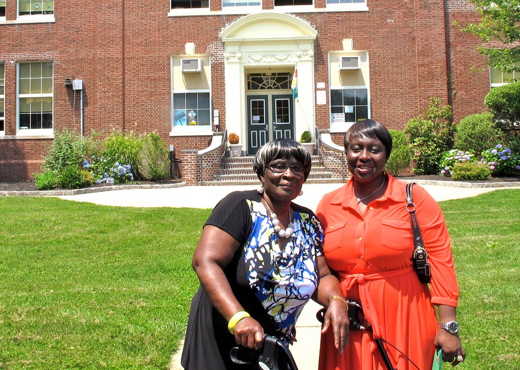 The Ayisi girls, Rose and Gloria, came to Baldwin from West Africa. They said the heat was "no problem."