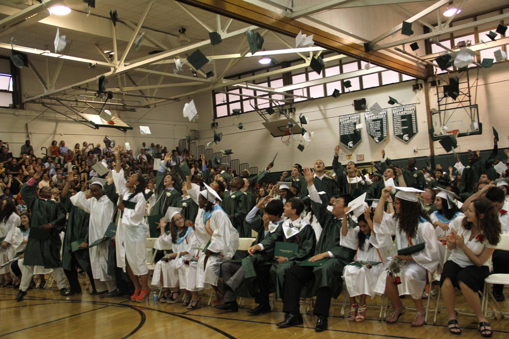 Valley stream North High School’s 194 graduates couldn’t resist a graduation tradition.