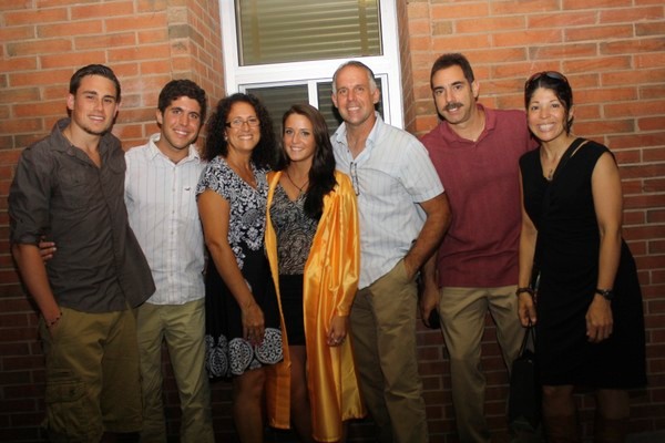 Jamie Parini, Christopher Cori, Lucy Cori, Victoria Cori (2012 graduate), John Cori, Steve Tagialiaferri, and Christina Cruz