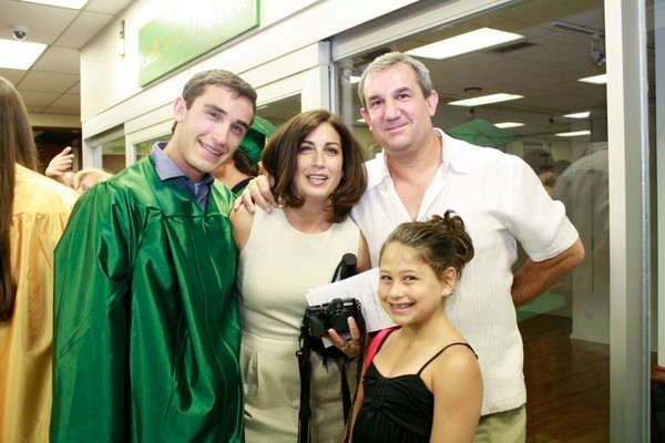 Dylan Ander with his mom Marsha, dad Bill, and sister Madison Ander, 6