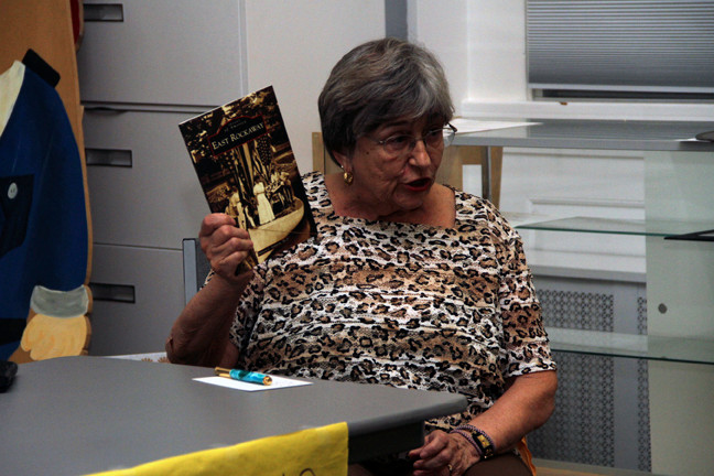 Patricia Sympson talked about her Arcadia book, “The History of East Rockaway.”
