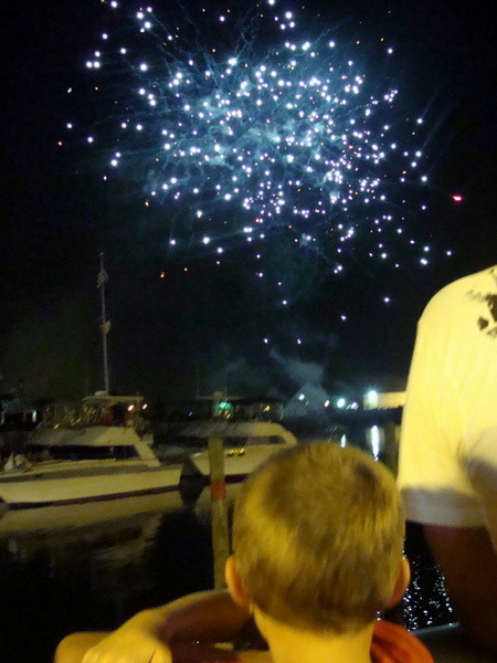 Fireworks on the waterfront
