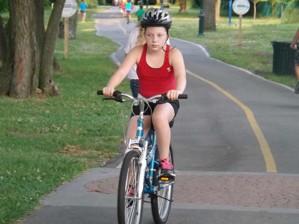 Biking is part of the triathlon training.