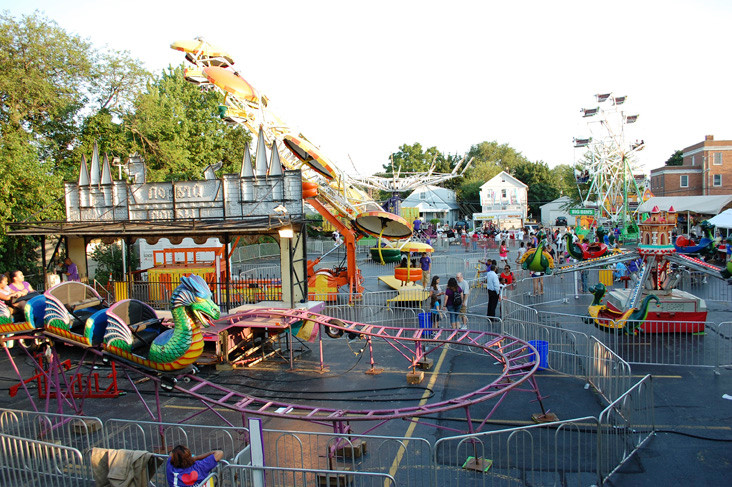 An overview of the Blessed Sacrament Church Family Festival as it began on Aug. 2. Over four days, thousands of people passed through the fair.