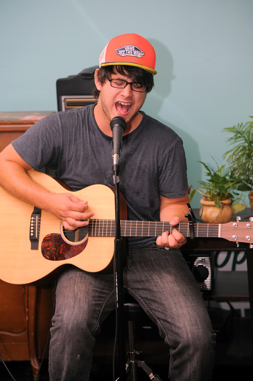 Musician Austin Schoeffel performs during a recent show at Sip This in Valley Stream.
