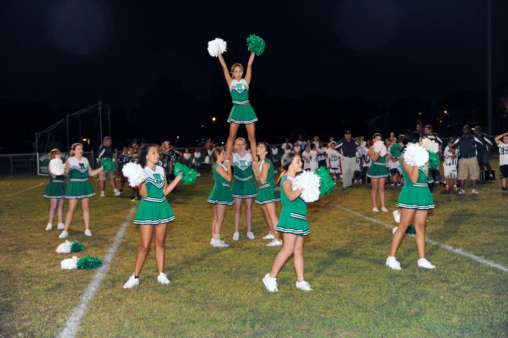 Green Hornets Cheerleaders got the crowd excited for the 62nd youth football season, which kicked off last Friday night at Firemen’s Field.