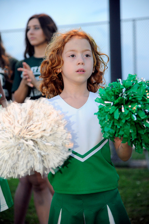 Ava Strojan is one of about 50 cheerleaders on this year’s squad.