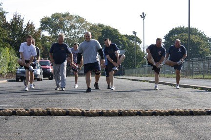 The big boys of the Baldwin Fire Department are getting serious about getting fit.