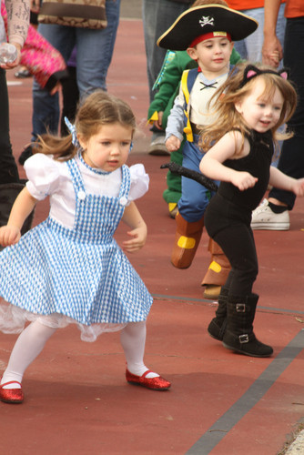 Where’s toto?  A cute “Dorothy” and a kitty cat danced to “Glee” songs in East Rockaway.