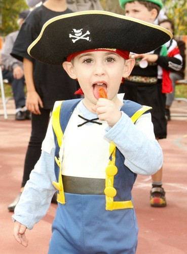 Michael Delpezzo 2, as a pirate with a sweet tooth in East Rockaway.
